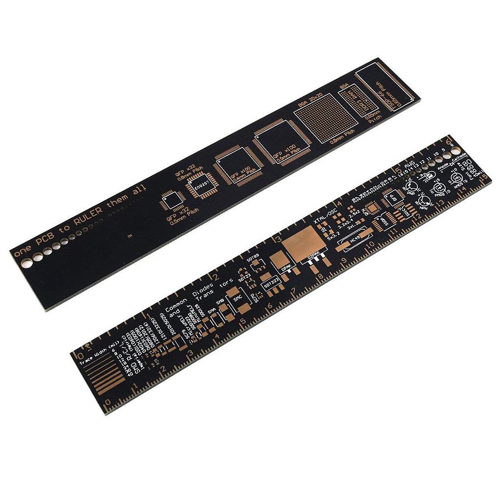 B37 6 Inch 15cm PCB Ruler Measuring Tool Soldering Up Surface for Electronic Engineers/Makers
