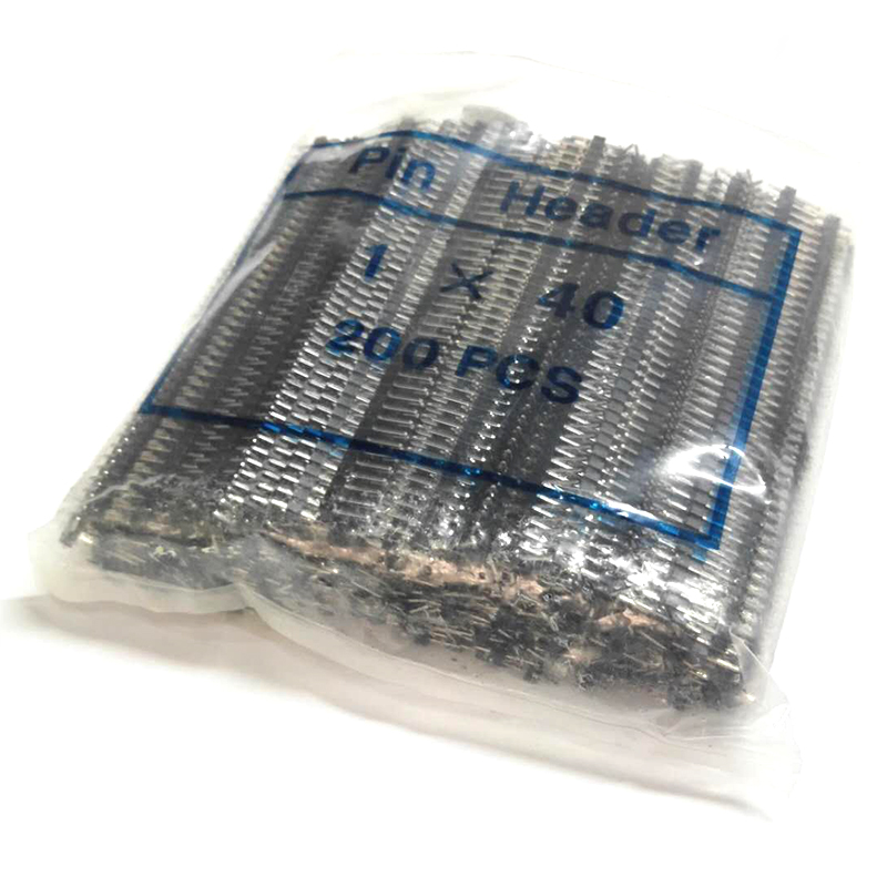 1x40 PIN HEADER PITCH 2.54mm V/T TYPE lot(200 pcs)