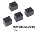 5 Pin Mini Power Relay HK3FF-DC5V 12V 24V-SHG 10A Black