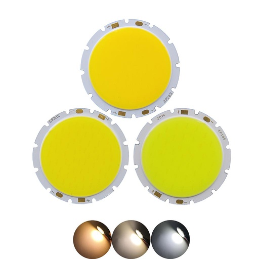 10W/12W/15W/18W/20W/30W LED COB Module LED COB Round Panel 49mm PCB 42mm Emitting Area Warm/Natural White