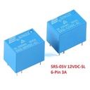 6 Pin Mini Power Relay SRS-05V 12V 3A 4100 Relays PCB