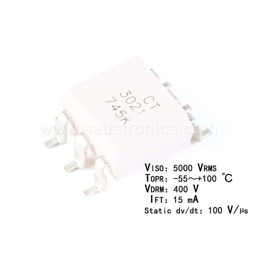 CT Micro CT3021(S)(T1) SMD-6 Optocouplers Compatible MOC3021