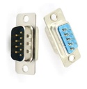 DB9 Plug Socket Dual Track Male/Female Head Welding Plate 9 Core Serial Port lot(10 pcs)