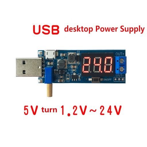 DC-DC USB Boost Power Regulator Desktop Power Module 5V to 3.3V 9V 12V 24V