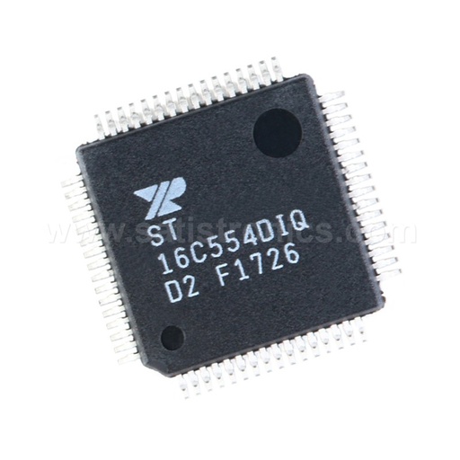 EXAR ST16C554DIQ64-F Quad UART 1.5Mbit/s 5.5 V 64-Pin LQFP