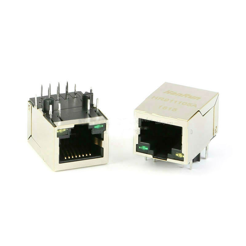 HanRun HR911105A RJ45 Socket Connector with LED Light | Satistronics