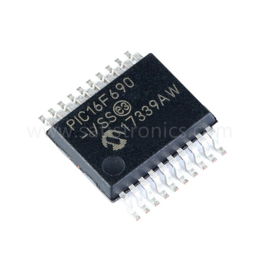 Microchip Chip PIC16F690-I/SS SSOP-20 Microcontroller 20-Pin Flash-Based 8-Bit CMOS 