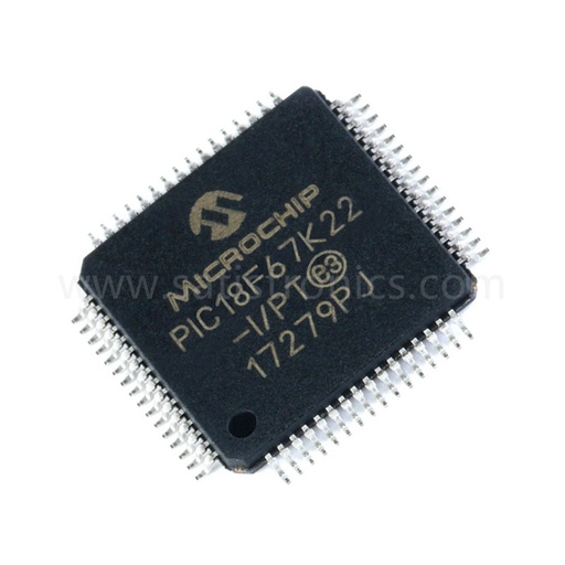 Microchip Chip  PIC18F67K22-I/PT TQFP-64 Microcontroller 8Bit