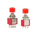 PS-102 202 Push-button Switch with Circular Red Cap Self-reset Button 3P/6P