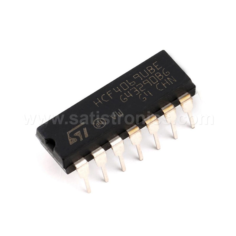 ST HCF4069UBE DIP-14 Logic Chip CMOS Six Non-door 15V | Satistronics