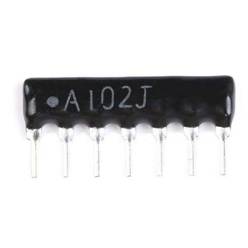 Thick Film Network Resistor 1/8W ±5% SIP-7 lot(10 pcs)