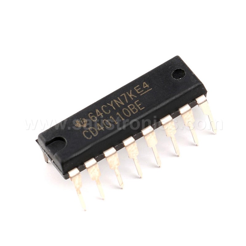 TI CD40110BE Counter Decoder Latch Display Driver DIP-16 | Satistronics