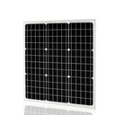 40W 18V Monocrystalline Glass Solar Panel Battery Charger