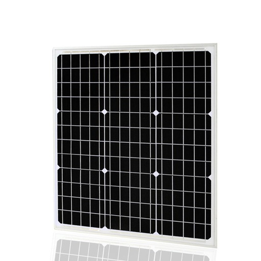 50W 18V Monocrystalline Glass Solar Panel Battery Charger