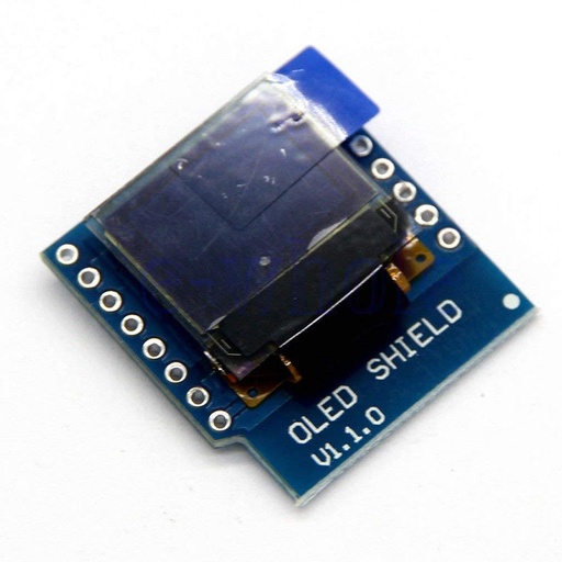 0.66" WeMos D1 Mini OLED Shield with I2C/IIC 64x48 Pixels 