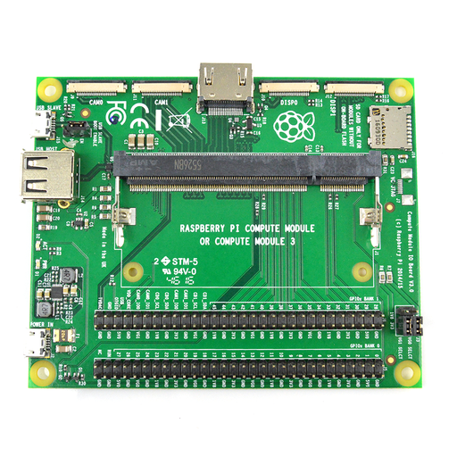 Raspberry Pi I/O Board for Compute Module 3 (CM1/CM3 4G/CM3LT)