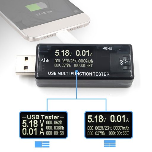 8 in1 QC2.0 3.0 4-30V Electrical Power USB Capacity Monitor Voltage Meter