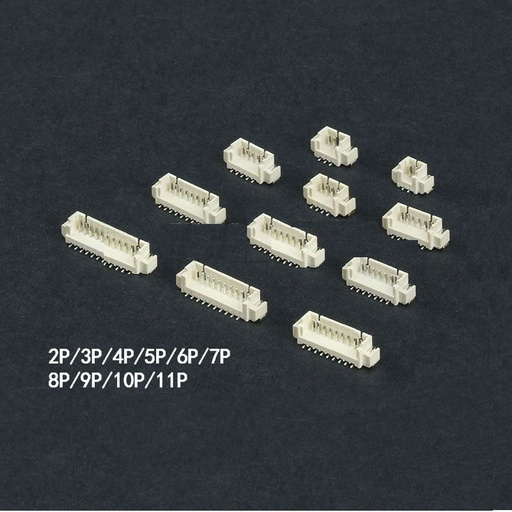 1.25mm Stand Male Connector 2P~11P lot(20 pcs)