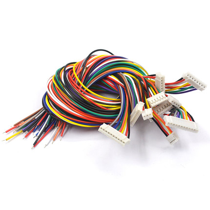 JST PH2.0mm Cable Connector Single Head Wire Connectors 2-12 Pin 10/15/20/30/40/50CM lot(100 pcs)